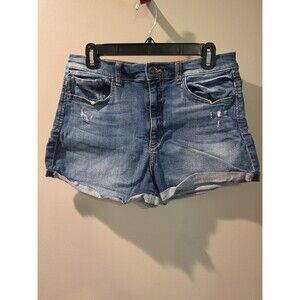 Sneak Peek Women's cuffed and distressed denim shorts Size L.